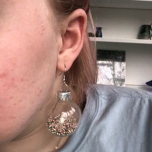Clear ball earrings